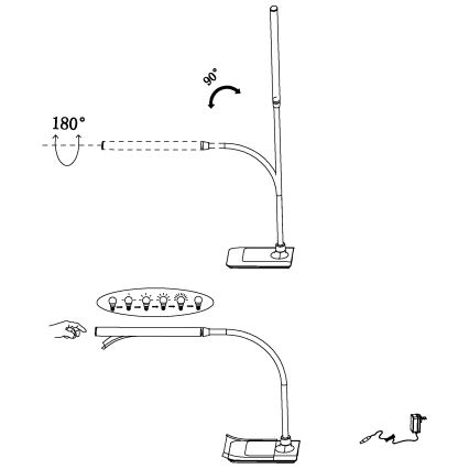 Eglo 96435 - Himmennettävä LED-pöytävalaisin LAROA LED/3,5W/230V