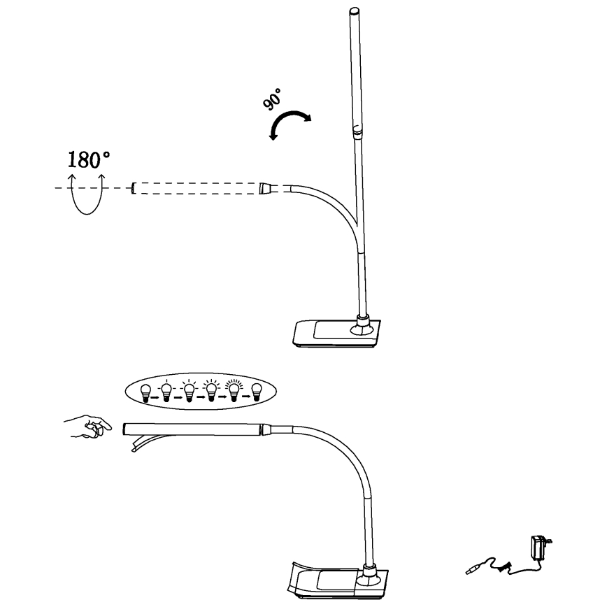 Eglo 96435 - Himmennettävä LED-pöytävalaisin LAROA LED/3,5W/230V