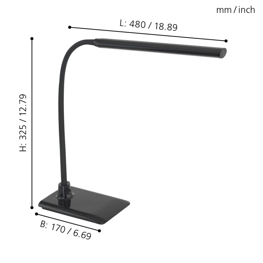 Eglo 96438 - Himmennettävä LED-pöytävalaisin LAROA LED/4,5W/230V