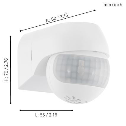 Eglo - Ulkotilasensori IP44