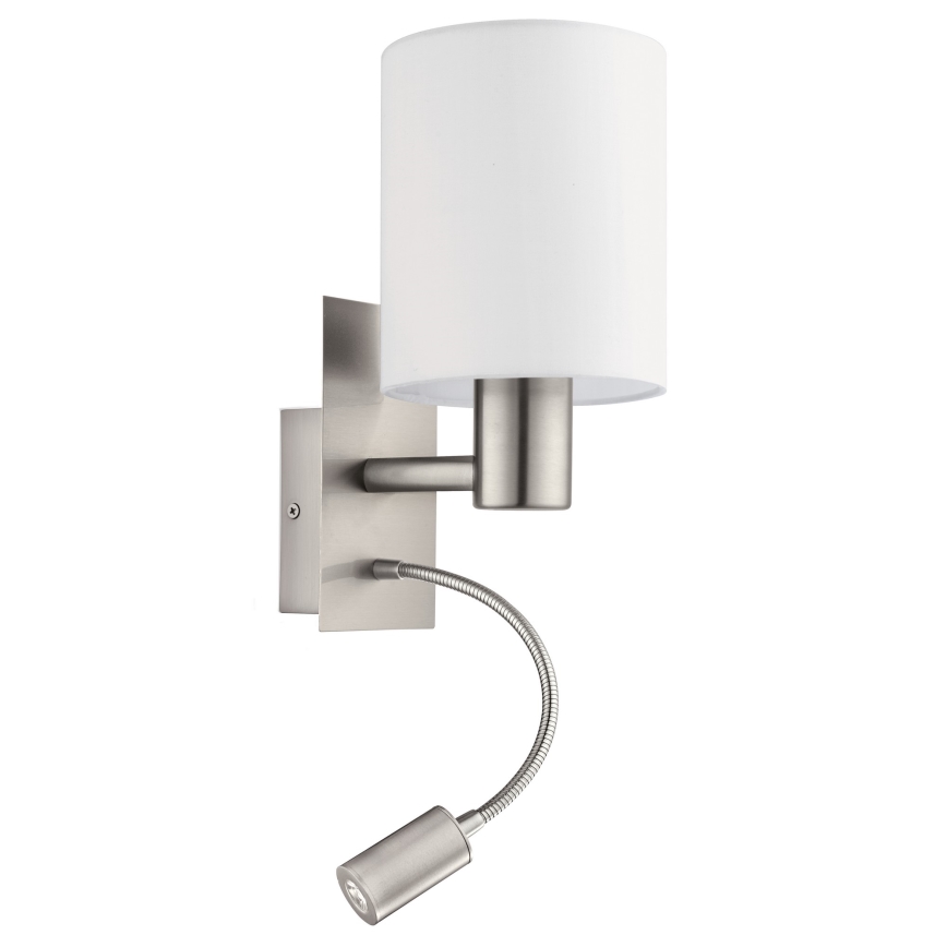 Eglo 96477 - LED-seinävalaisin PASTERI 1xE27/40W+LED/3,8W valkoinen