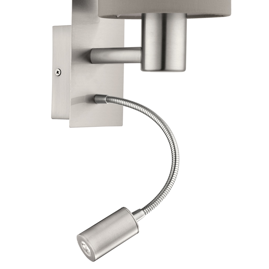 Eglo - LED Joustava kevyt 1xE27/40W+LED/3,8W taupe