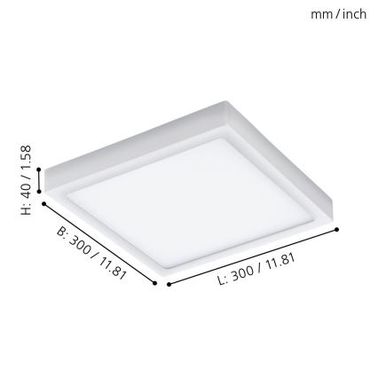 Eglo 96494 - LED-ulkokattovalaisin ARGOLIS LED/22W IP44