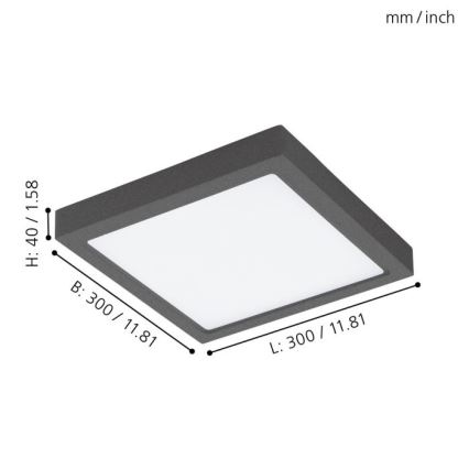 Eglo 96495 - LED-ulkokattovalaisin ARGOLIS LED/22W IP44