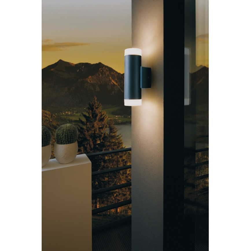 Eglo 96505 - LED-ulkoseinävalaisin RIGA 2xGU10/5W IP44