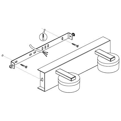 Eglo - LED Himmennettävä kylpyhuoneen seinävalaisin 2xLED/7,2W/ IP44