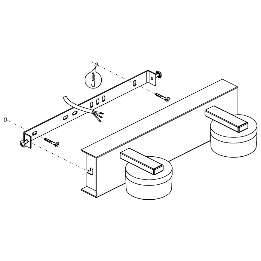 Eglo - LED Himmennettävä kylpyhuoneen seinävalaisin 2xLED/7,2W/ IP44