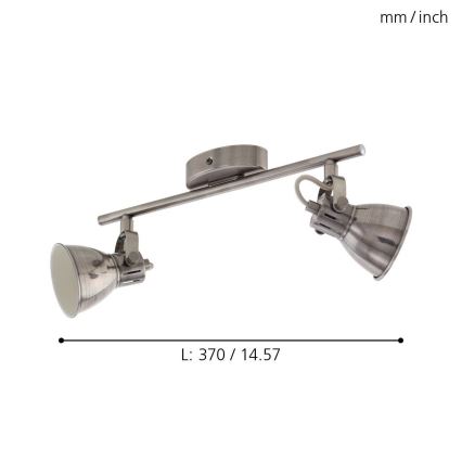 Eglo 96553 - LED-kohdevalaisin SERAS 2xGU10/3,3W/230V