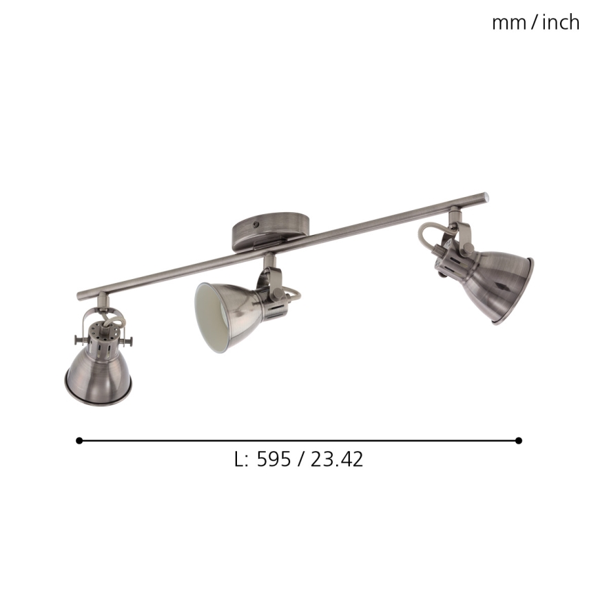 Eglo 96554 - LED-kohdevalaisin SERAS 3xGU10/3,3W/230V