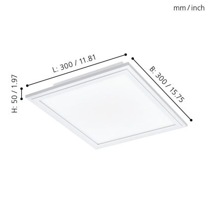 Eglo - LED Himmennysvalo SALOBRENA-C LED/16W + kauko-ohjaus