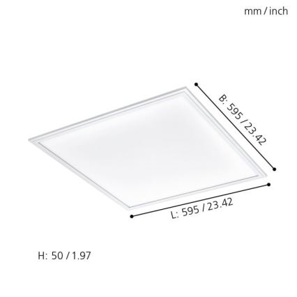 Eglo - LED RGBW Himmennysvalo SALOBRENA-C LED/30,5W/230V + kauko-ohjaus
