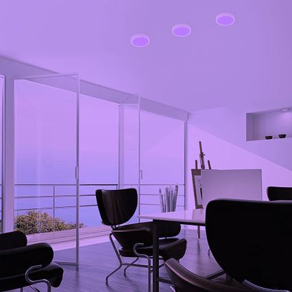 Eglo - Himmennettävä LED-RGB-kattovalaisin FUEVA-C LED/15,6W/230V