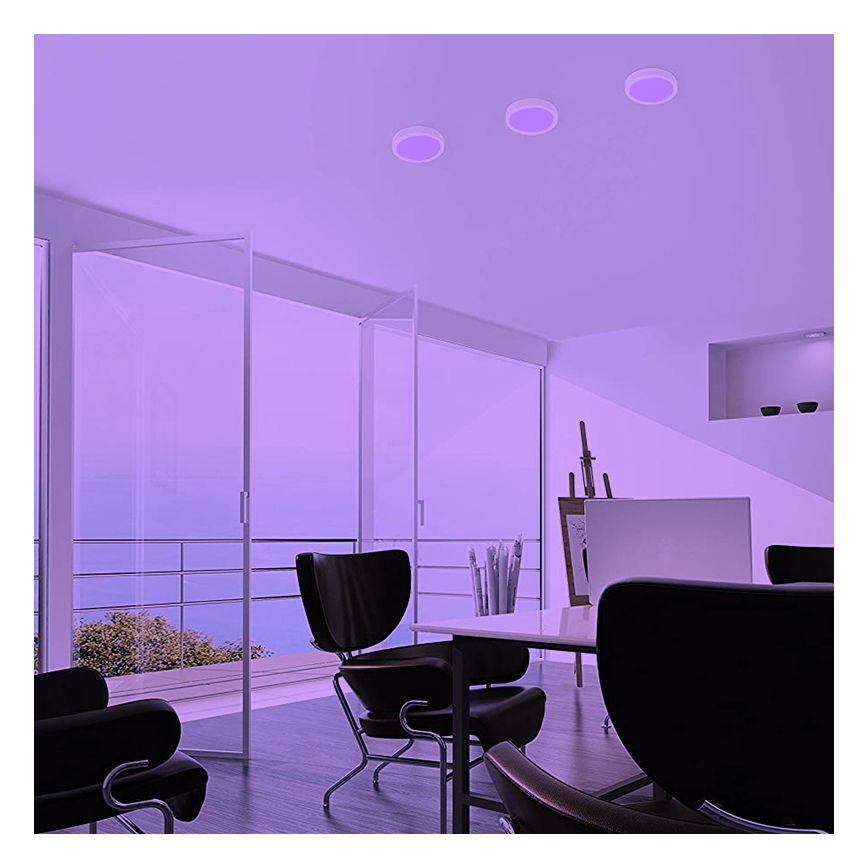 Eglo - Himmennettävä LED-RGB-kattovalaisin FUEVA-C LED/15,6W/230V