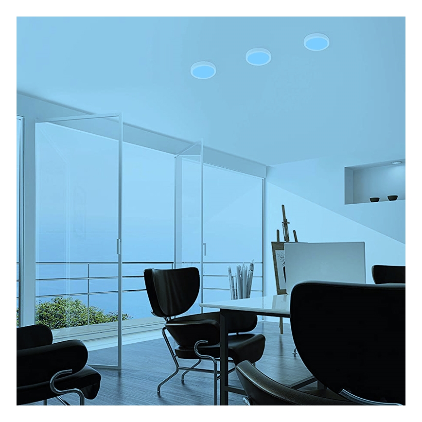 Eglo - Himmennettävä LED-RGB-kattovalaisin FUEVA-C LED/15,6W/230V