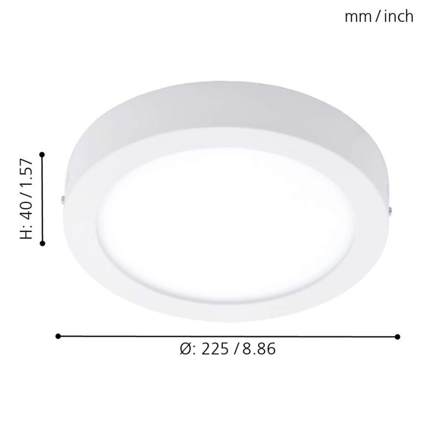 Eglo - Himmennettävä LED-RGB-kattovalaisin FUEVA-C LED/15,6W/230V