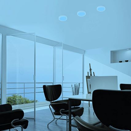 Eglo - LED RGBW himmennettävä kattovalaisin FUEVA-C LED/15,6W/230V Bluetooth, halkaisija 22,5 cm