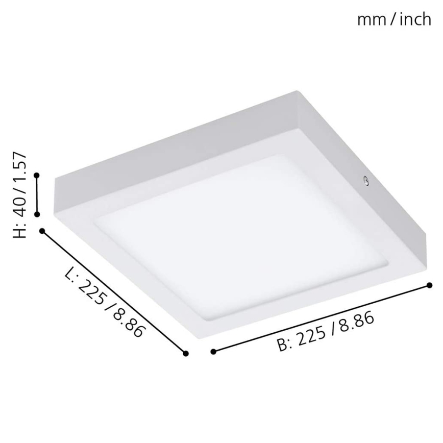 Eglo - Himmennettävä LED-RGB-kattovalaisin FUEVA-C LED/15,6W/230V