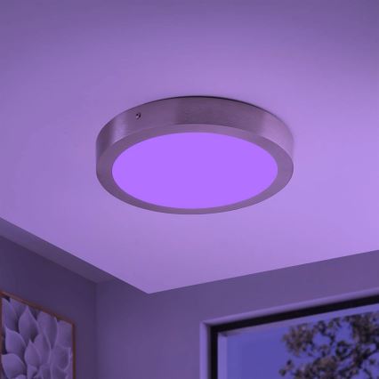 Eglo - Himmennettävä LED-RGB-kattovalaisin FUEVA-C LED/21W/230V