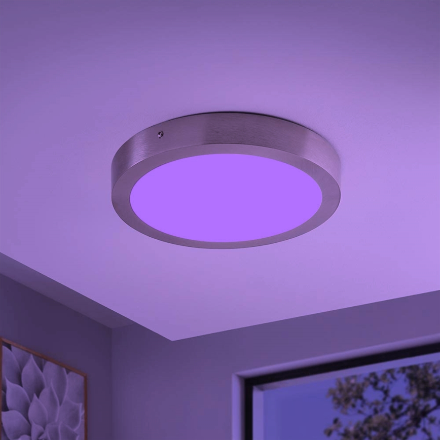 Eglo - Himmennettävä LED-RGB-kattovalaisin FUEVA-C LED/21W/230V