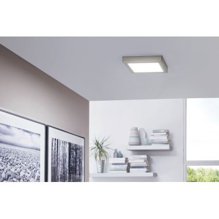 Eglo - LED RGBW himmennettävä kattovalaisin FUEVA-C LED/15,6W/230V Bluetooth 22,5x22,5 cm