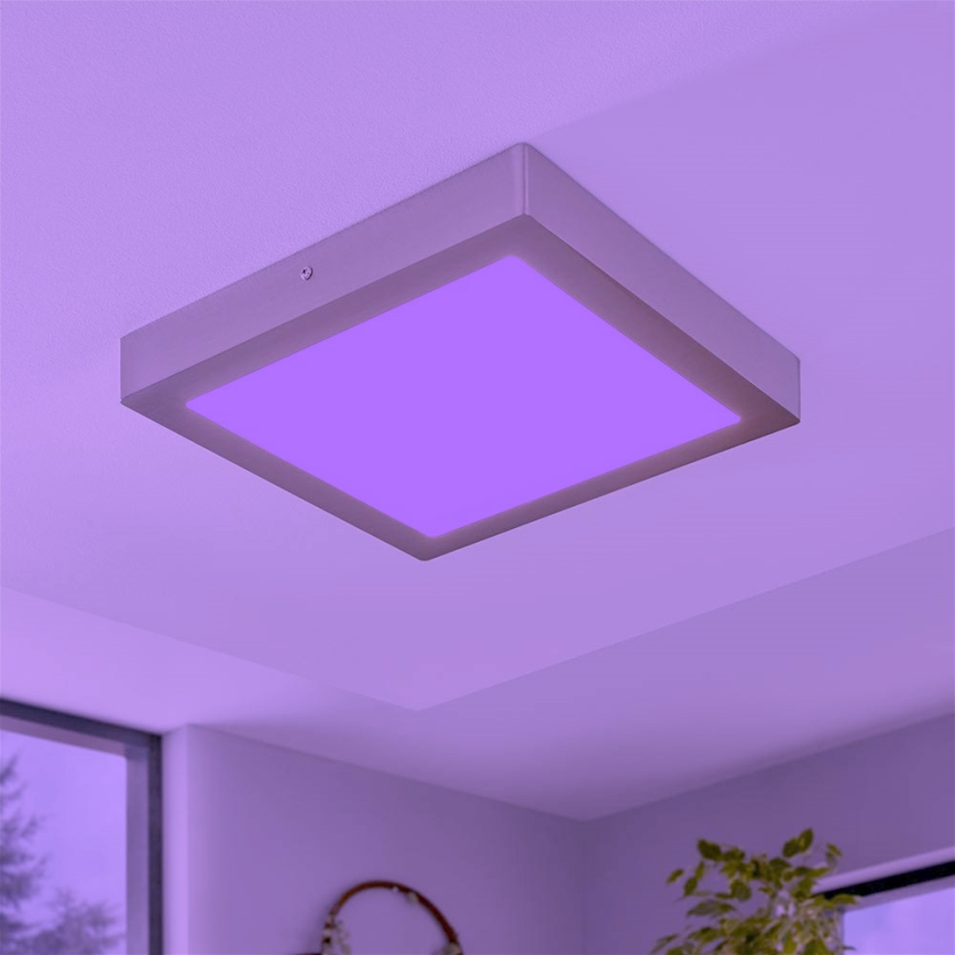 Eglo - Himmennettävä LED-RGBW-kattovalaisin FUEVA-C LED/21W/230V