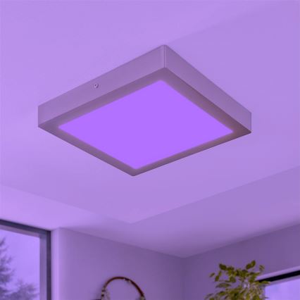 Eglo - LED RGBW himmennettävä kattovalaisin FUEVA-C LED/21W/230V 30x30 cm