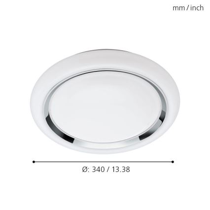 Eglo 96686 - LED-himmennettävä seinävalaisin CAPASSO-C LED / 17W / 230V