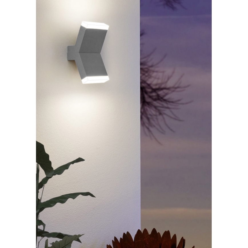 Eglo 96706 - LED-seinävalaisin CANTZO 2xLED/4W/230V harmaa