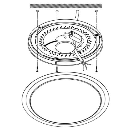 Eglo 96818 - LED RGBW Himmennettävä kattovalaisin COMPETA-C LED/17W/230V
