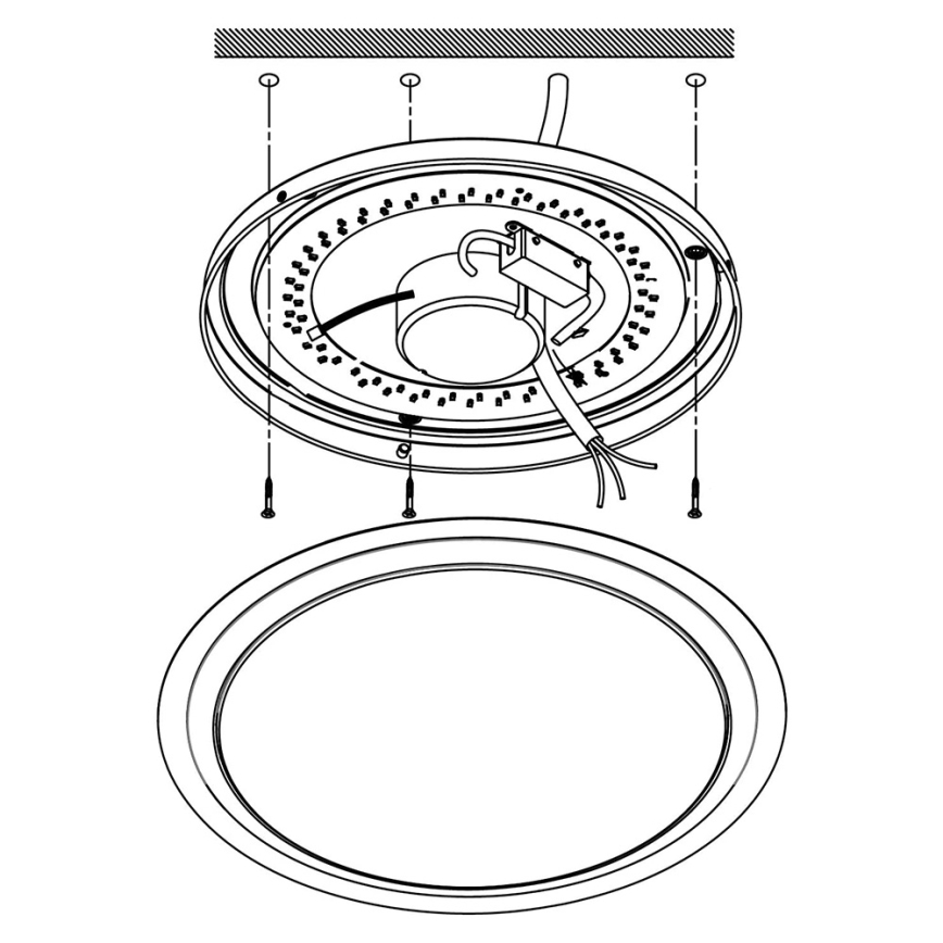Eglo 96818 - LED RGBW Himmennettävä kattovalaisin COMPETA-C LED/17W/230V