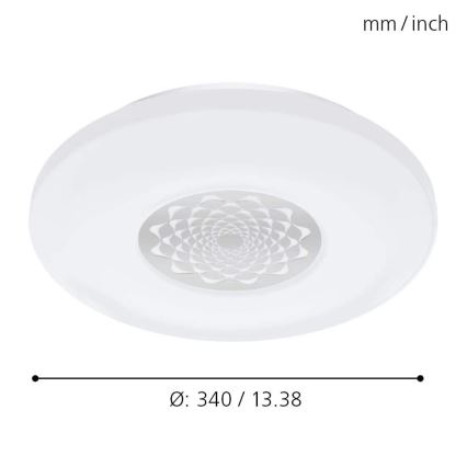 Eglo 96821 - LED-himmennettävä seinävalaisin CAPASSO-C LED / 17W / 230V