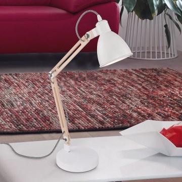 Eglo 96957 - Pöytävalaisin TORONA 1 1xE14/28W/230V valkoinen