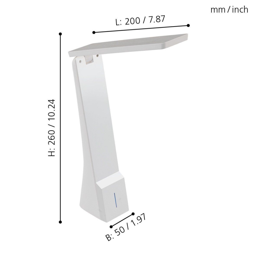 Eglo 97044 - Himmennettävä LED-pöytävalaisin LA SECA 1xLED/1,8W/230V valkoinen