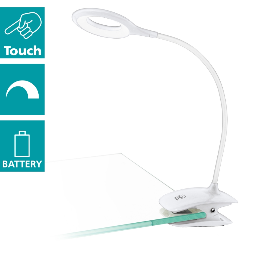 Eglo - LED-himmennyslamppu pidikkeellä 1xLED/3W/230V 500 mAh valkoinen