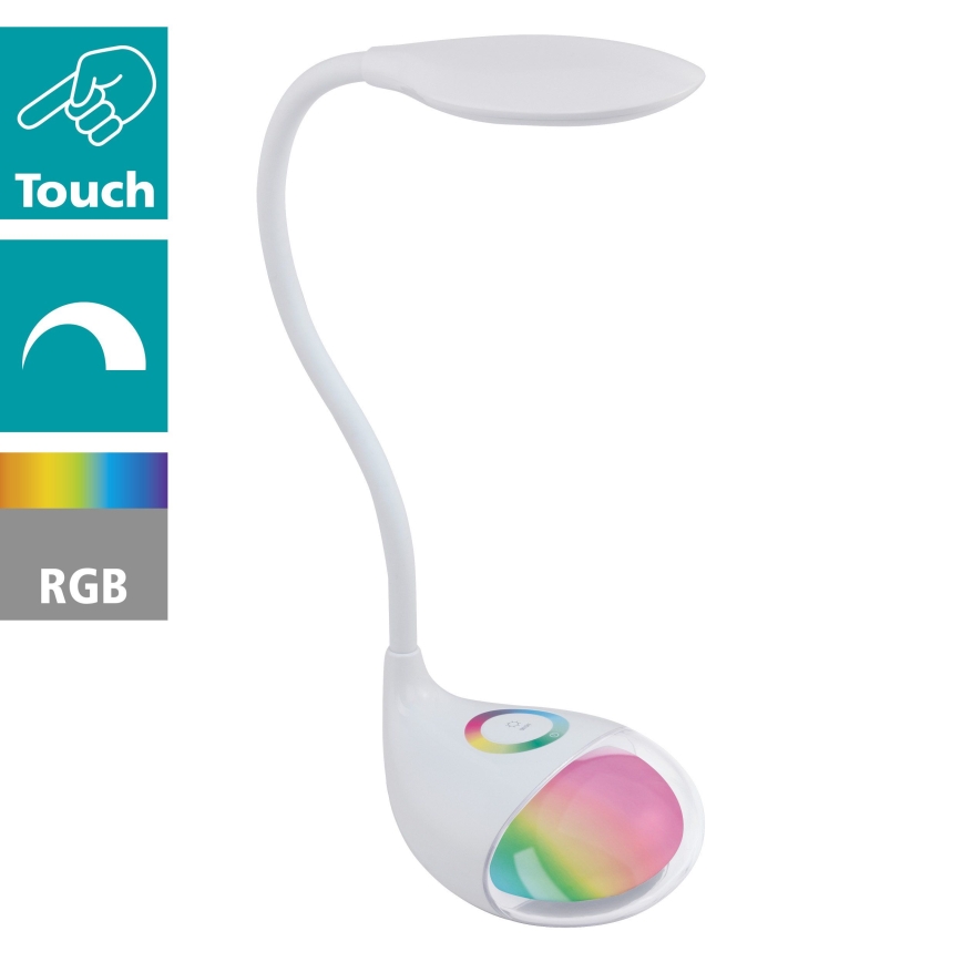 Eglo 97078 - Himmennettävä LED-pöytävalaisin CABADO 1 1xLED/2,2W+0,3W/230V RGB