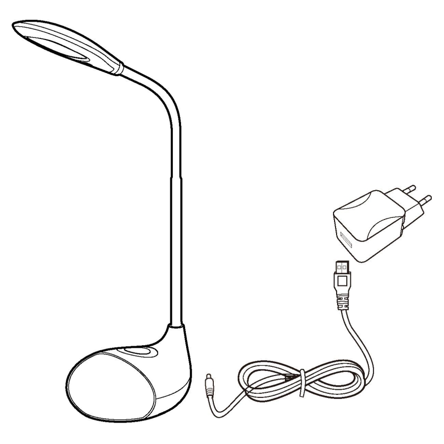 Eglo 97078 - Himmennettävä LED-pöytävalaisin CABADO 1 1xLED/2,2W+0,3W/230V RGB