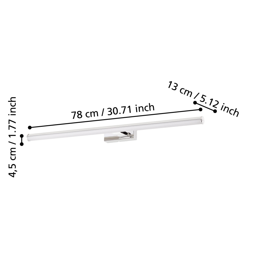 Eglo 97083 - kylpyhuoneen LED-peilivalo VADUMI 1xLED/14W/230V IP44