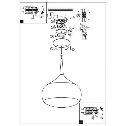 Eglo 97087 - LED RGBW Himmennettävä riippuvalaisin COMBA-C 1xLED/18W/230V
