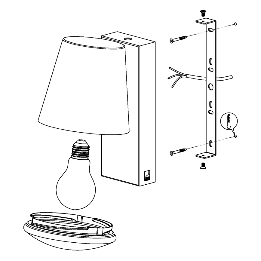 Eglo 97146 - Ulkoseinävalaisin CALDIERO 1xE27/10W/230V IP44