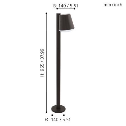 Eglo 97147 - Ulkovalaisin CALDIERO 1xE27/10W/230V IP44