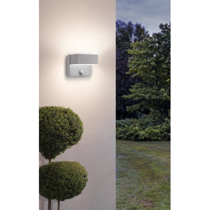 Eglo 97159 - LED-ulkoseinävalaisin anturilla AZZINANO 2xLED/5,6W/230V IP44