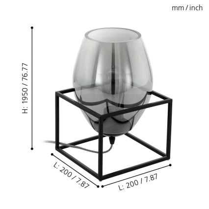 Eglo 97209 - Pöytävalaisin OLIVAL 1 1xE27/40W/230V