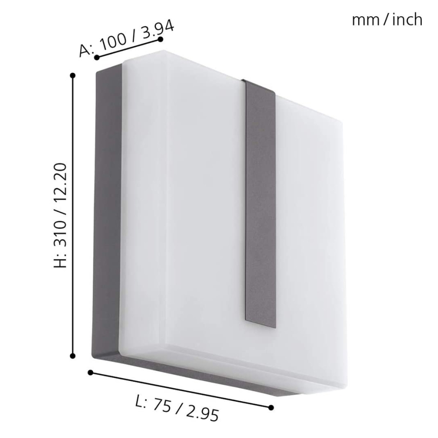 Eglo - LED Himmennettävä ulkoseinävalaisin TORAZZA-C LED/14W/230V IP44