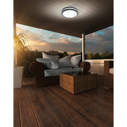 Eglo - Himmennettävä kylpyhuoneen LED-kattovalaisin LOCANA-C LED/14W/230V Bluetooth IP44 antrasiitti
