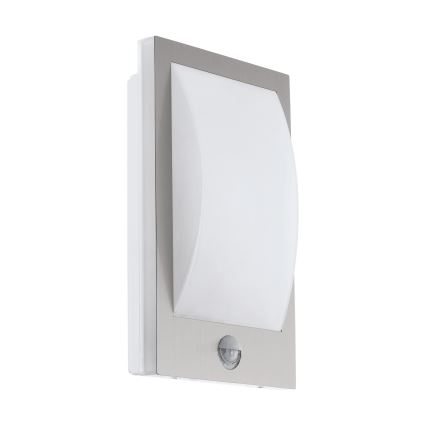 Eglo - Ulkovalo anturilla 1xE27/12W/230V IP44 mattakromi
