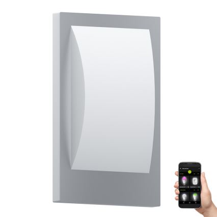 Eglo - LED Himmennettävä ulkoseinävalaisin 1xE27/9W/230V IP44 mattakromi
