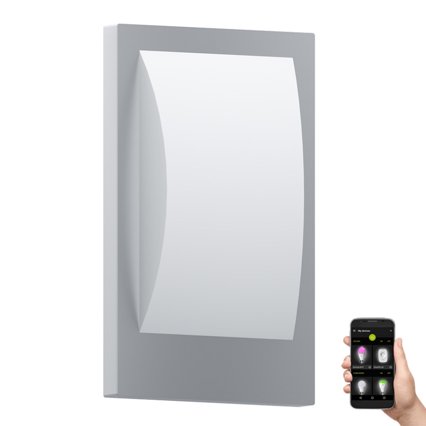 Eglo - LED Himmennettävä ulkoseinävalaisin 1xE27/9W/230V IP44 mattakromi