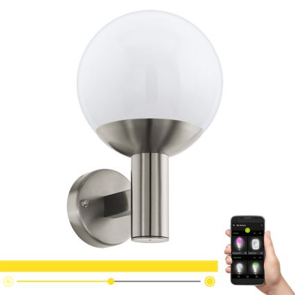 Eglo - LED himmennettävä ulkokäyttöön tarkoitettu seinävalaisin NISIA-C 1xE27/9W/230V IP44