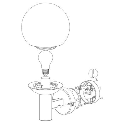 Eglo - LED himmennettävä ulkokäyttöön tarkoitettu seinävalaisin NISIA-C 1xE27/9W/230V IP44