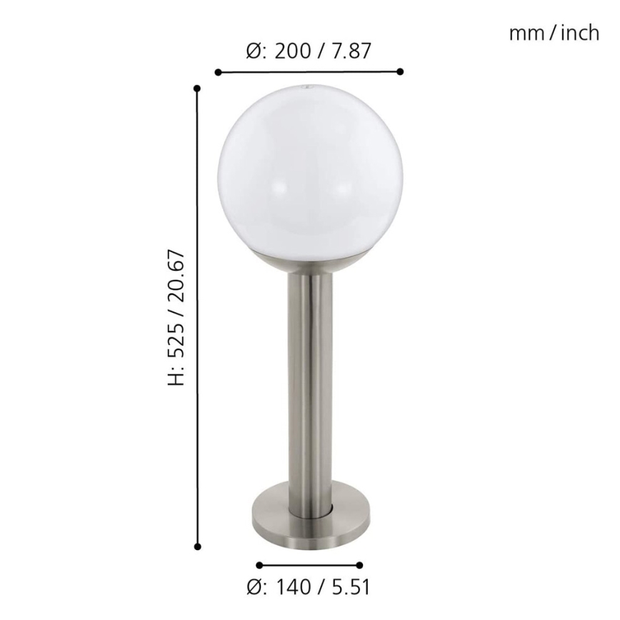 Eglo - Himmennettävä LED-ulkolamppu NISIA-C 1xE27/9W/230V 525 mm IP44